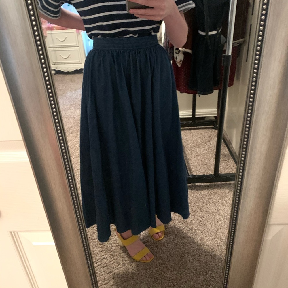 ‼️vintage‼️ long blue full skirt